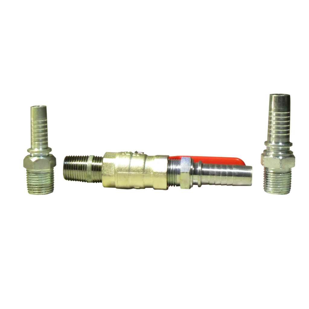 Llave y racores de acero para vacío y pulsación