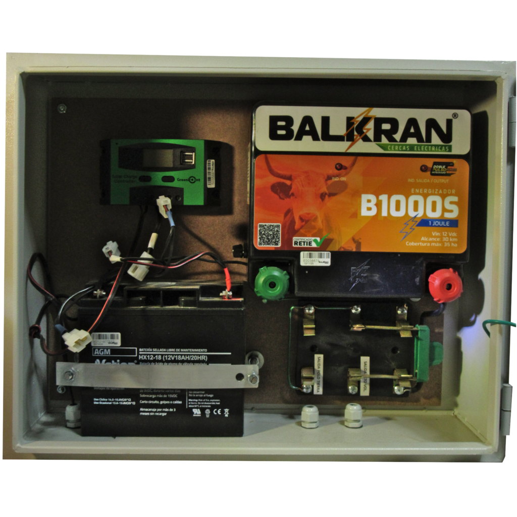 Cerca Eléctrica con Panel Solar Balkran B1000S para Ganadería de Leche
